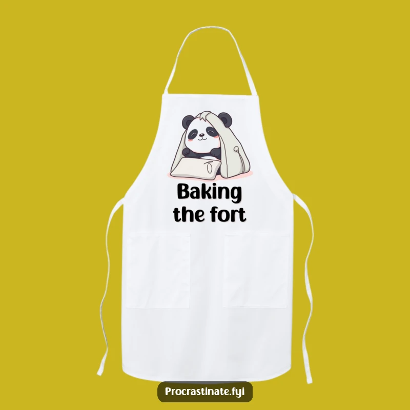 Funny Panda Pillow Fort Apron - Builder's Kitchen Fun - Creative Funny Gift