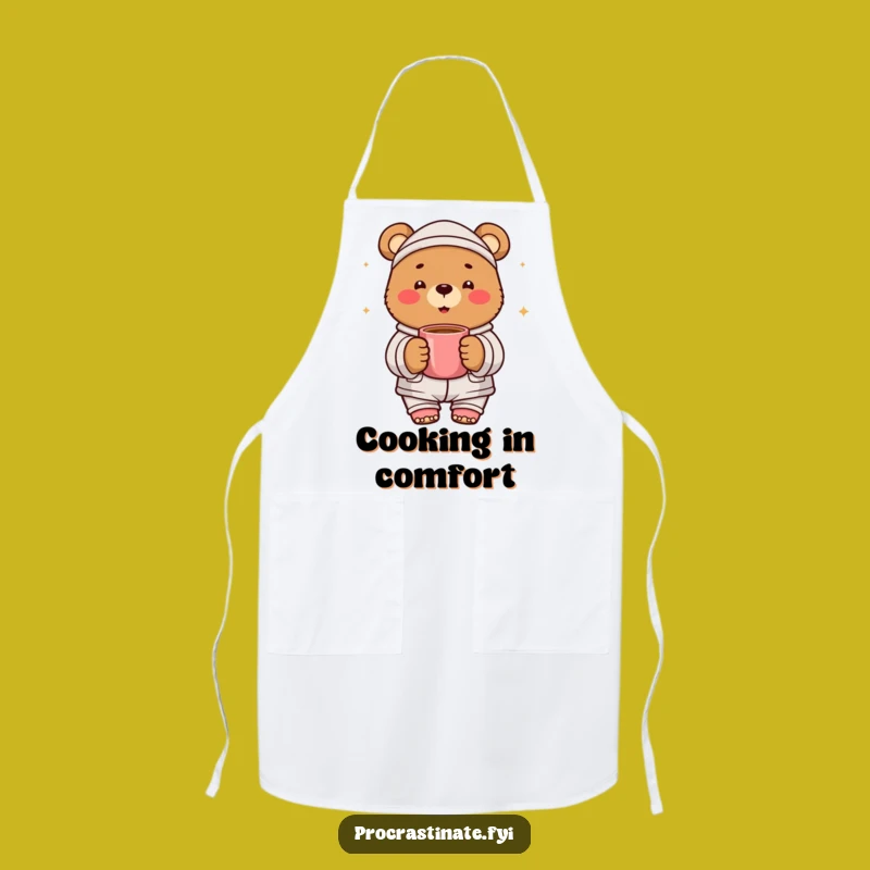 Funny Bear Pajama Apron: Cook with Cheer and Comfort!