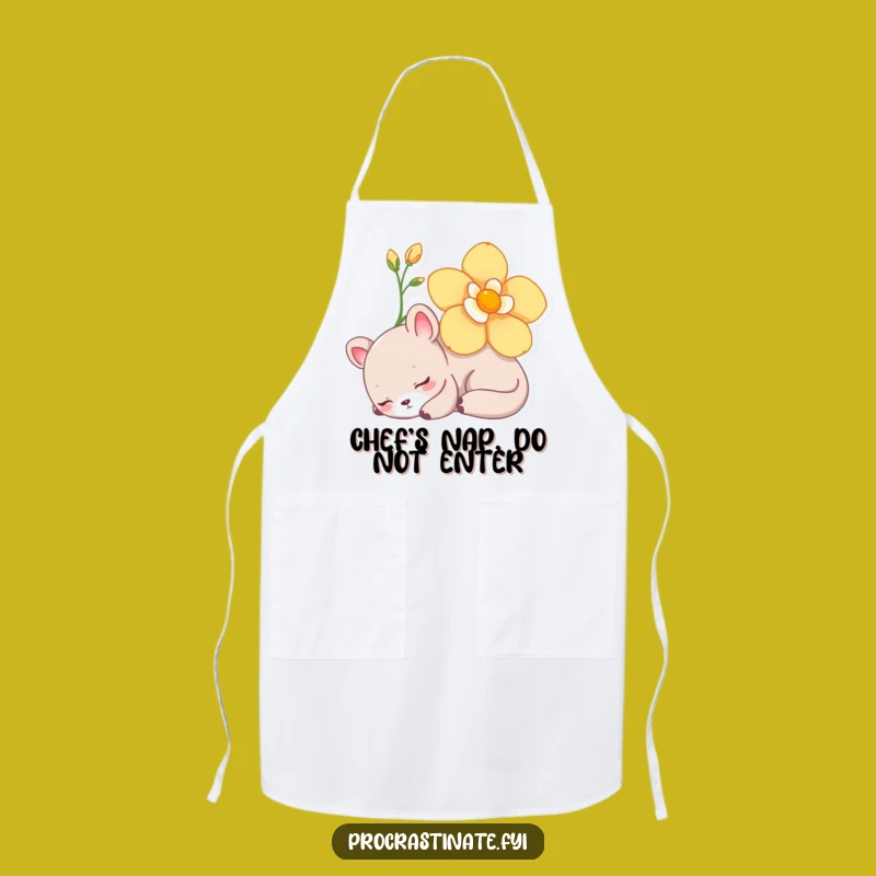 Funny Chef Lazy Animal Apron: Flower Nap, Perfect Kitchen Gift!