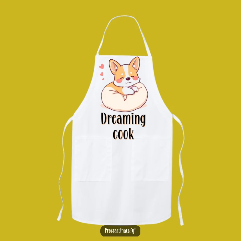 Funny Corgi Pillow Dream Apron: Cook with Happy Funny Flair