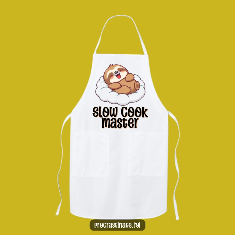 Funny Sloth Apron: Chef's Lounging Character Kitchen Wear, Great Funny Gift!