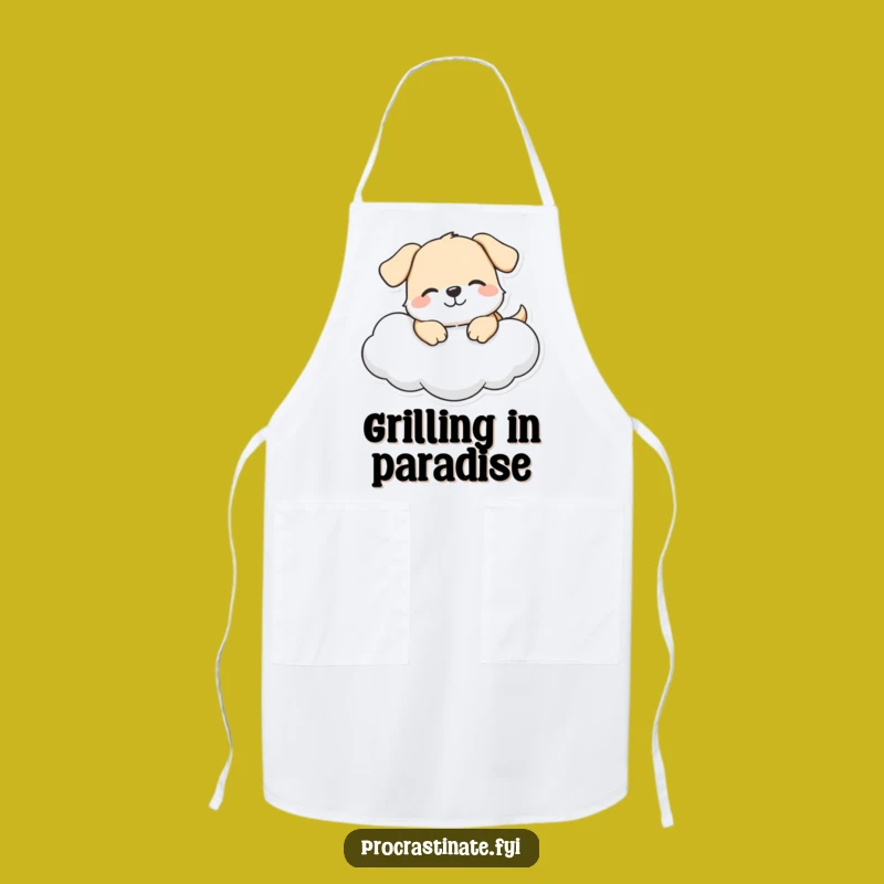 Funny Dog Cloud Apron: Happy Chef Wear, Perfect Kitchen Gift