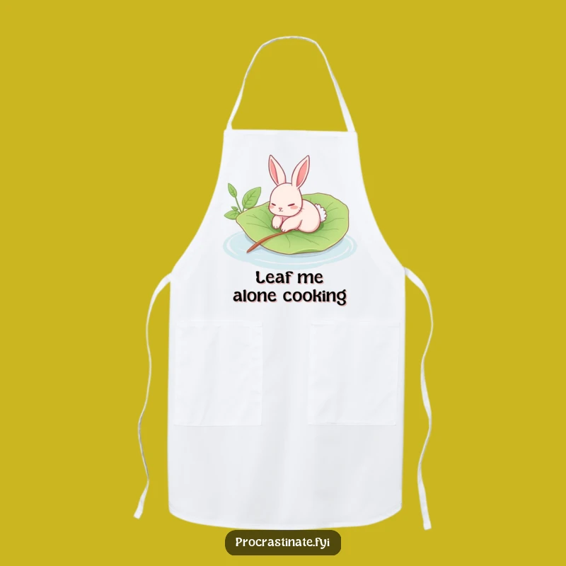 Funny Rabbit Apron: Leaf Float Chef Peace - Kitchen Gift