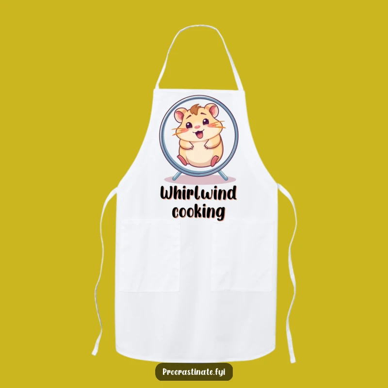 Funny Hamster Wheel Apron: Hilarious Kitchen Wear for the Energetic Cook