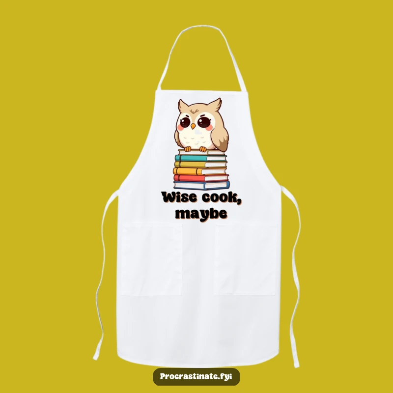 Funny Owl Apron - Read & Cook with Wisdom!