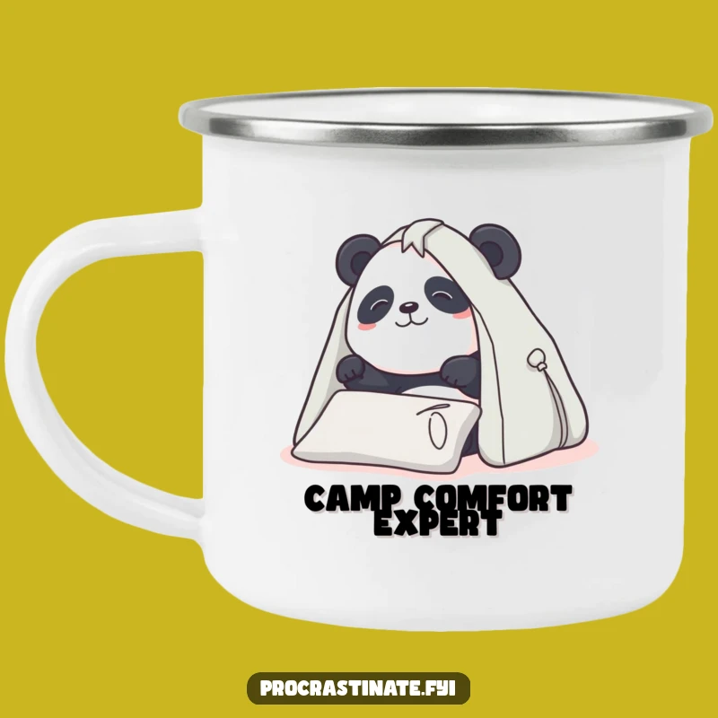 Funny Panda Pillow Fort Camping Mug - Cozy Builder's Brew - Outdoor Funny Gift