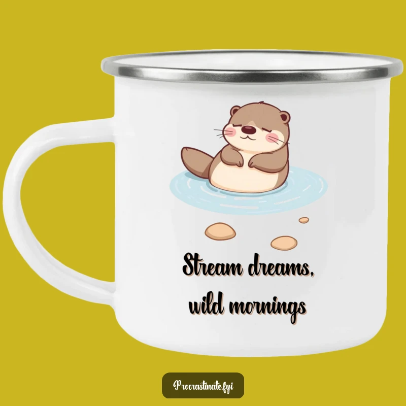 Funny Otter Zen Camping Mug: Peaceful River Drifter, Perfect Relaxing Gift for Outdoorsy Folks