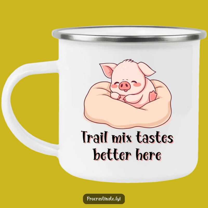 Funny Piglet Blanket Camping Mug: Cozy Camp Companion & Adorable Funny Gift