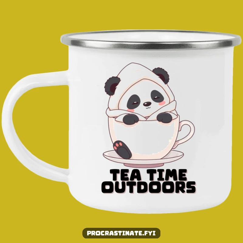 Funny Camp Panda Tea Mug: Cozy Sips in the Wild