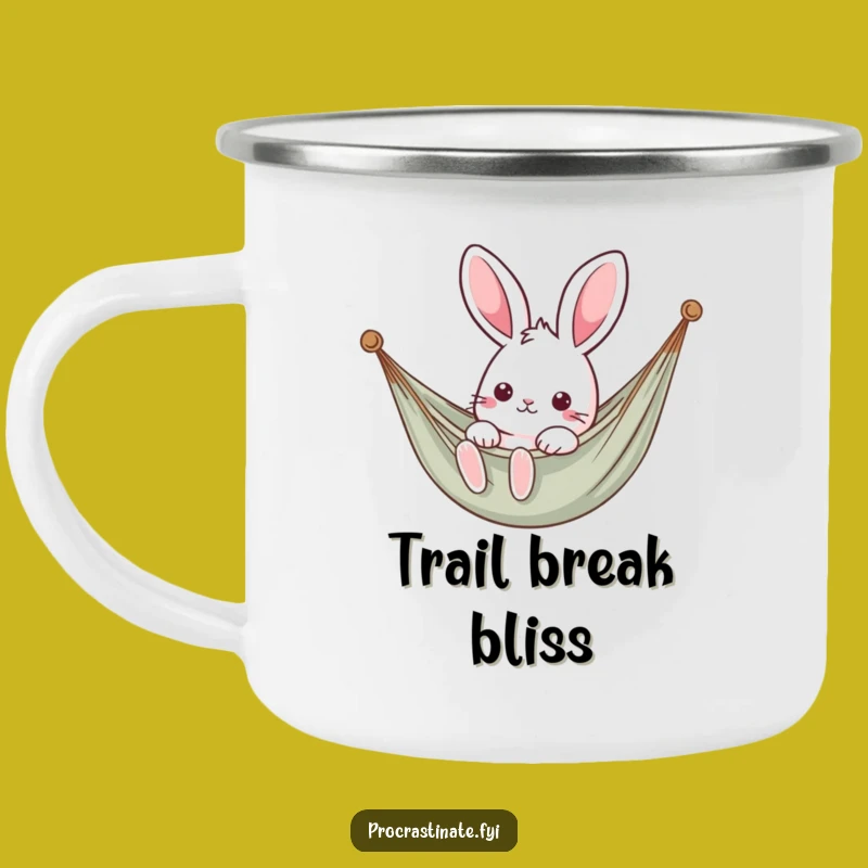 Funny Kawaii Rabbit Hammock Camping Mug - Outdoor Chill Gift