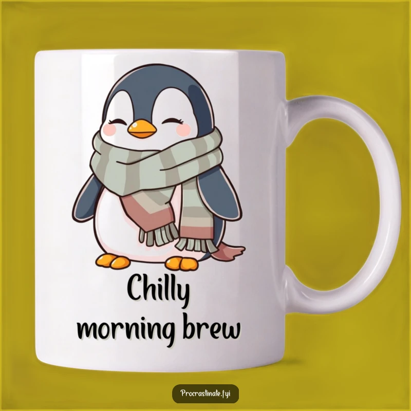 Funny Penguin Scarf Mug: Cozy & Hilarious Winter Animal Gift