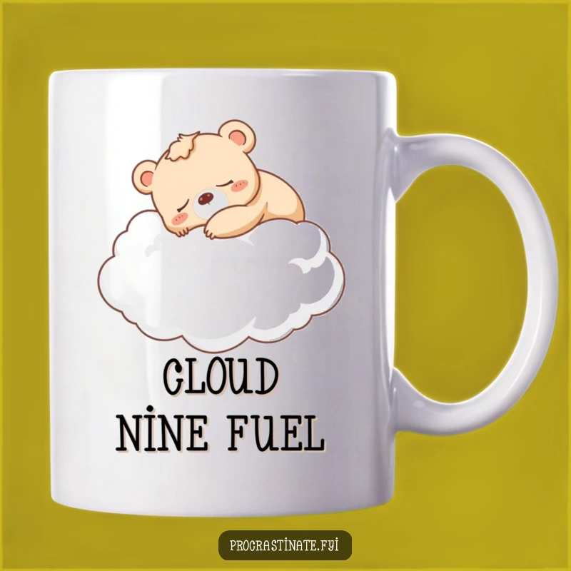 Funny Bear Cub Cloud Nap Mug: Sweet Dreams Funny Gift for Sleepyheads