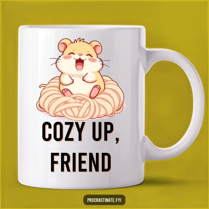 Funny Giggling Hamster Mug - Cozy Yarn Fun Gift for Crafters!