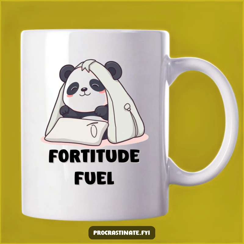 Funny Panda Pillow Fort Mug - Determined Builder Gift - Hilarious Coffee Cup