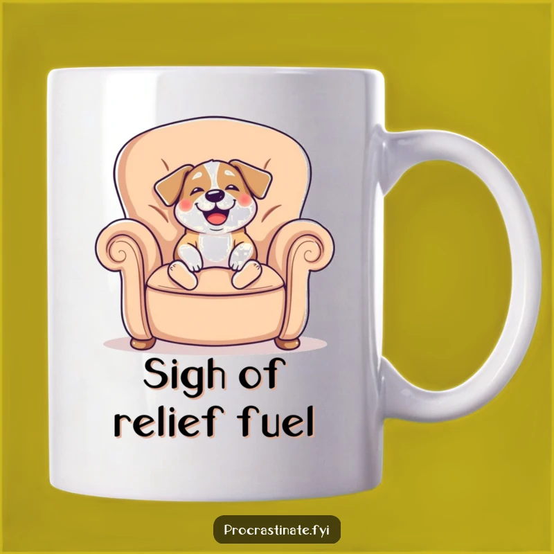 Funny Dog Armchair Mug: Sinking into Happy Relaxation