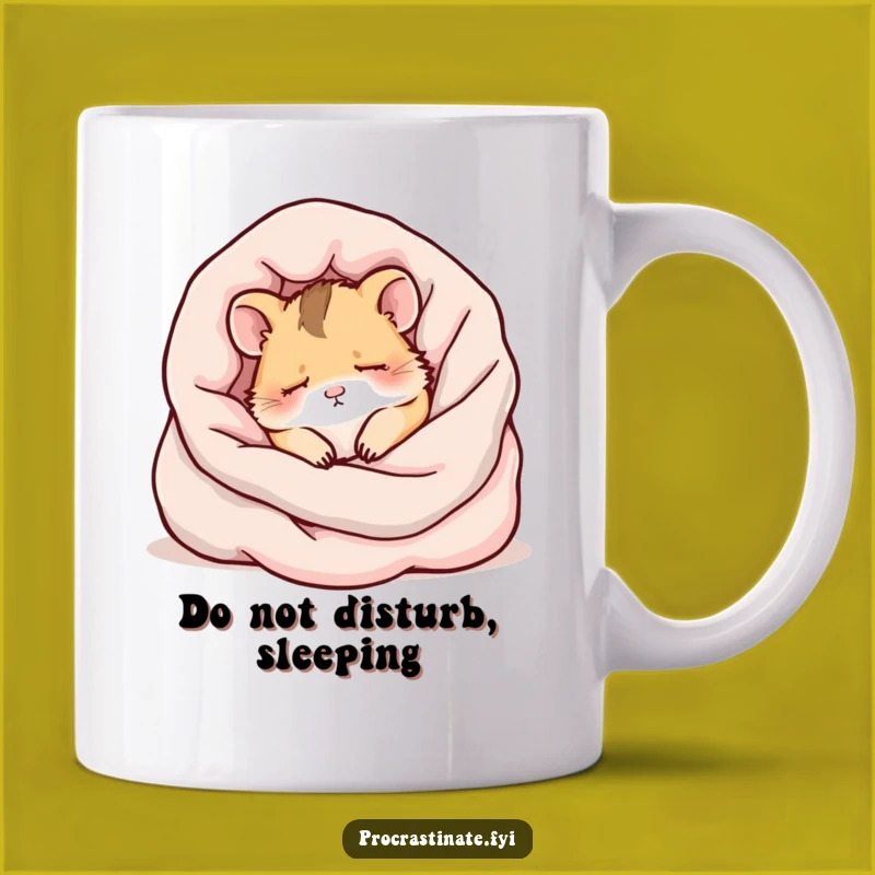Funny Kawaii Hamster Sleepy Gift Mug for Cozy Moments
