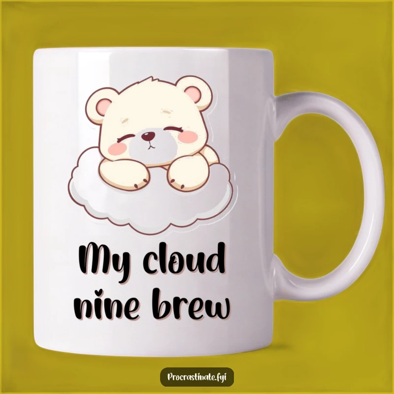Funny Lazy Bear Cub Mug - Cloud Nine Relaxation and Hilarious Gift!