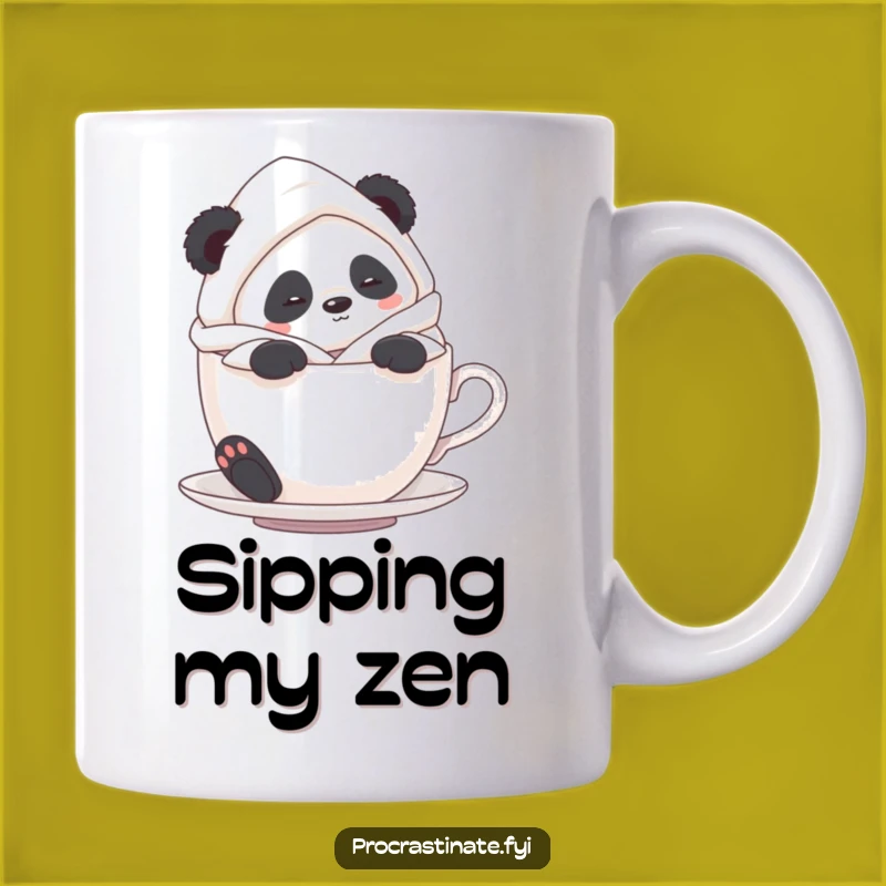 Funny Panda Tea Time Mug: Relax and Unwind with Cozy Comfort