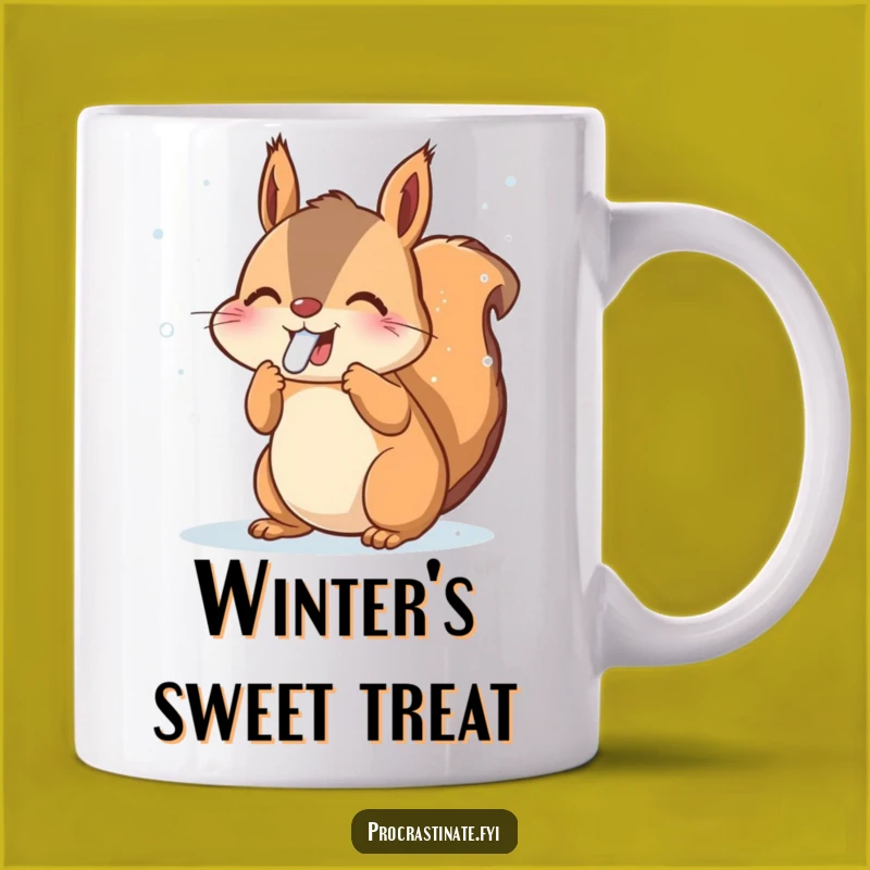 Funny Squirrel Snowflakes Mug - Joyful Winter Fun Gift - Cute Coffee Cup