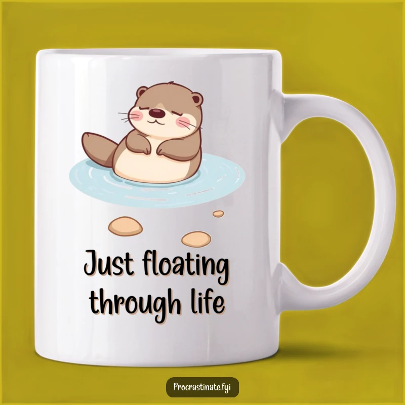 Funny Otter Zen Mug: Peaceful River Drifter, Perfect Relaxing Gift for Otter Lovers