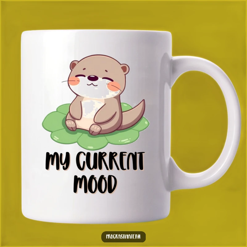 Funny Otter Lily Pad Mug: Serene and Hilarious Relaxation Gift