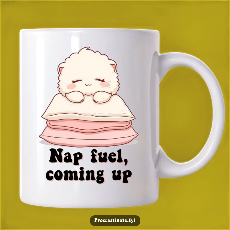 Funny Sleepy Creature Mug: Cozy Slumped Character, Perfect Gift for Nappers