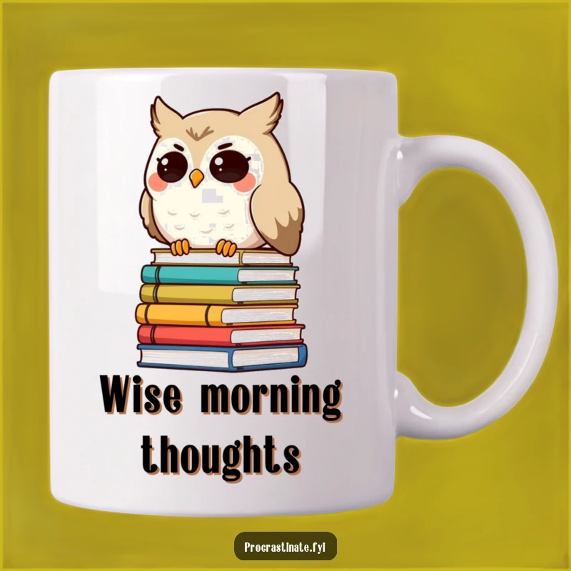 Funny Owl Mug - Wise & Sleepy Book Lover Gift Idea!