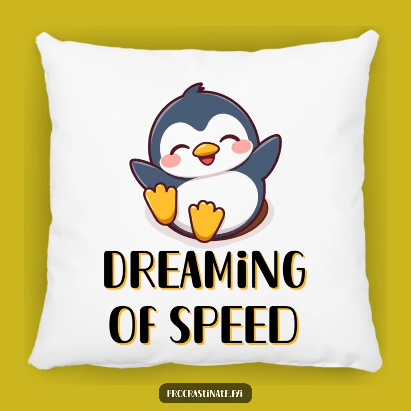 Funny Penguin Snow Pillow: Joyful Penguin Cushion, Comfy & Hilarious Accent Pillow, Great Funny Gift