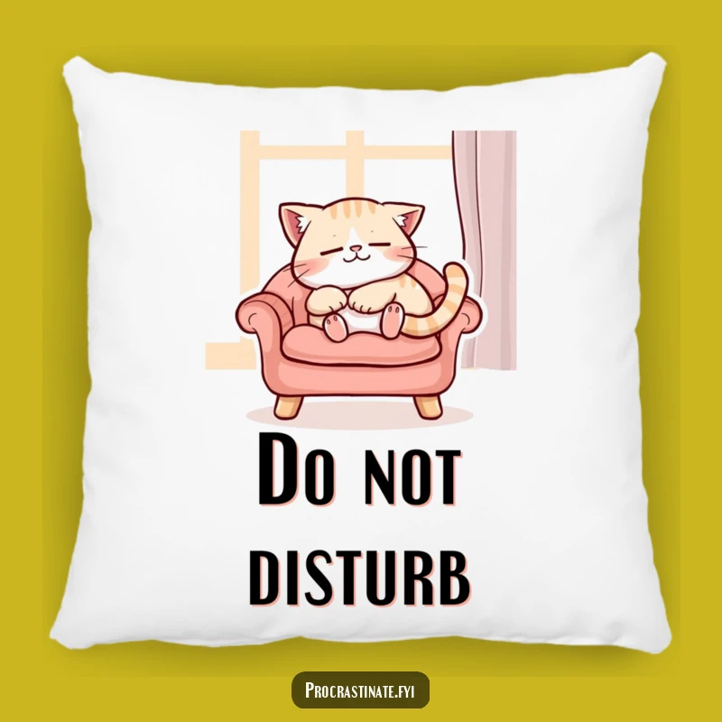 Funny Content Cat Pillow - Soft Nap Comfort Gift!