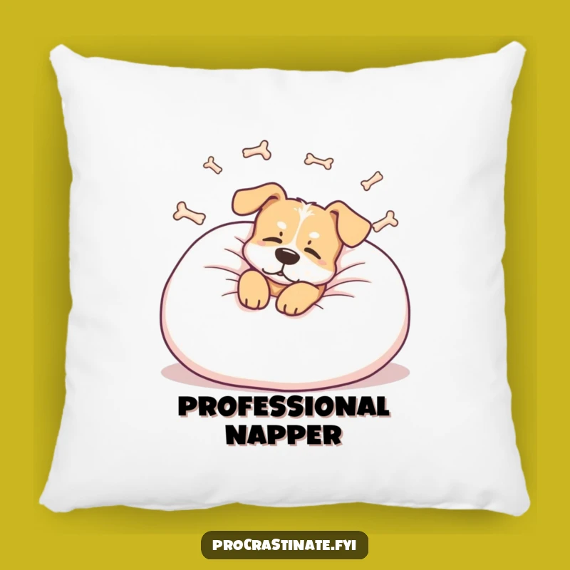 Funny Dog Pillow: Giant Pillow Lounger Dreaming of Bones - Gift Idea