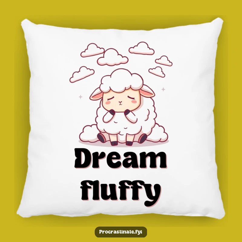 Funny Dozing Sheep Cloud Counting Pillow, Cozy Dreamer Comfort Gift