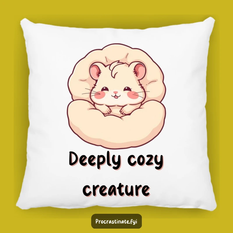 Funny Hamster Pillow: Burrowed Critter Comfort - Gift Idea