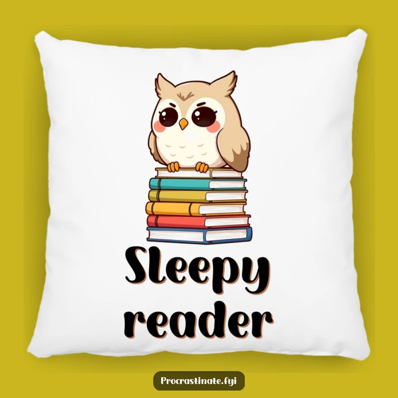 Funny Owl Pillow - Cozy Book Nook Comfort Gift!