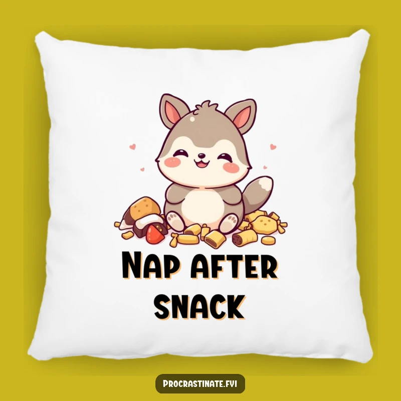 Funny Snack King Animal Pillow - Cozy Hilarious Accent for Your Couch