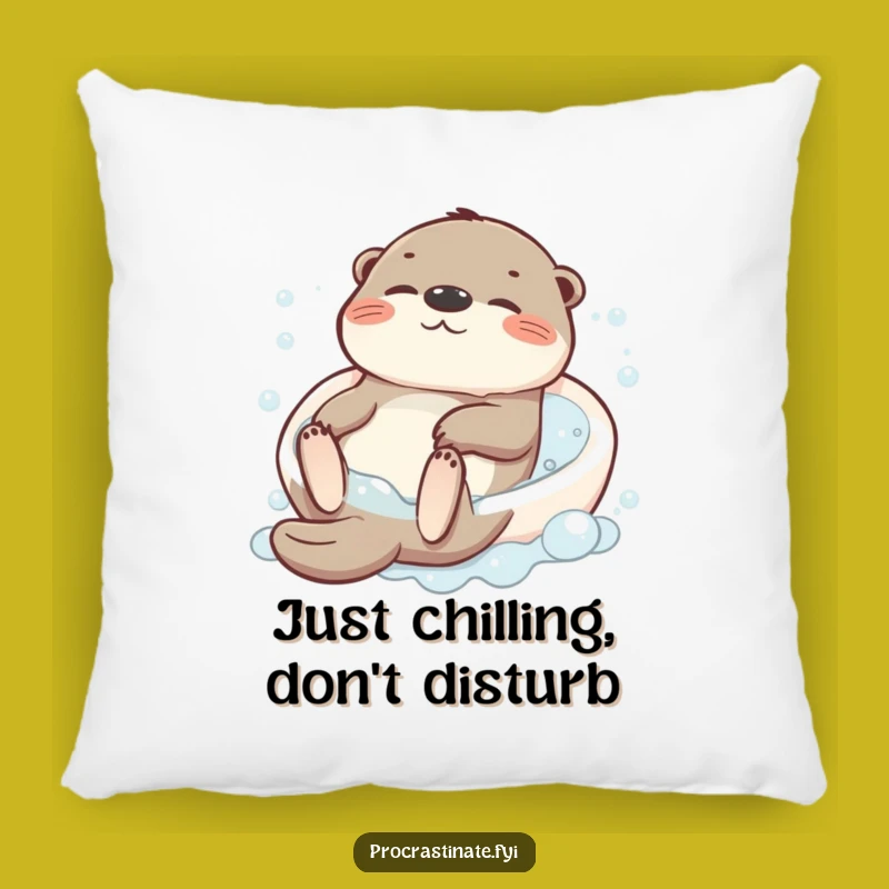 Funny Otter Bath Pillow: Cozy Relaxed Otter, Comfy & Hilarious Accent Pillow, Great Funny Gift