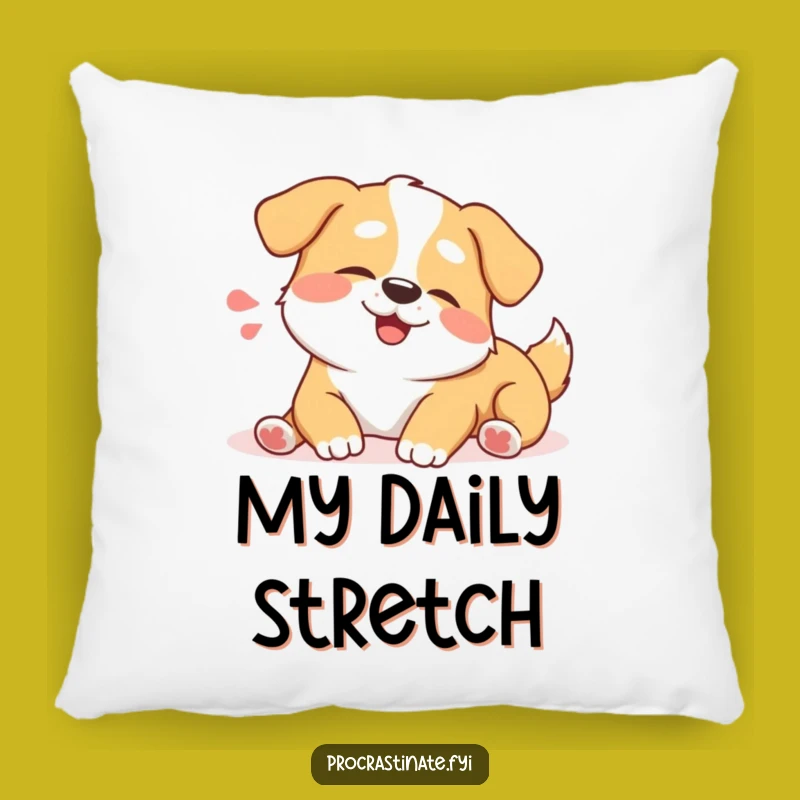 Funny Happy Dog Stretch Pillow: Huggable Comfort and Canine Cheer!