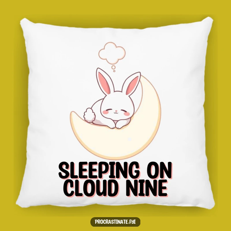 Funny Bunny Moon Pillow: Cozy Sleep Sanctuary & Dreamy Art, Perfect Funny Gift