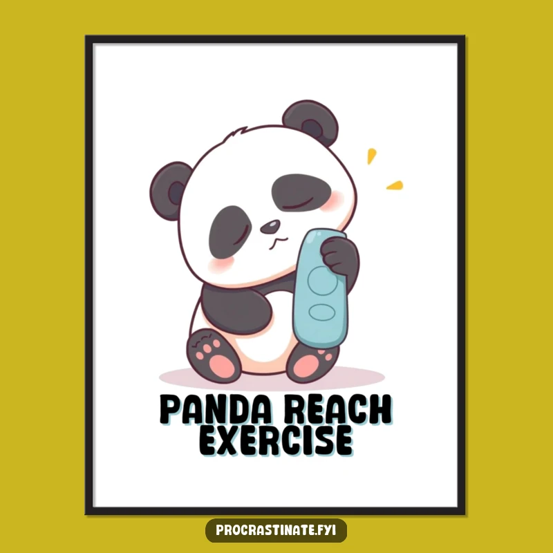 Funny Panda Remote Digital Art: Instant Effortful Humor