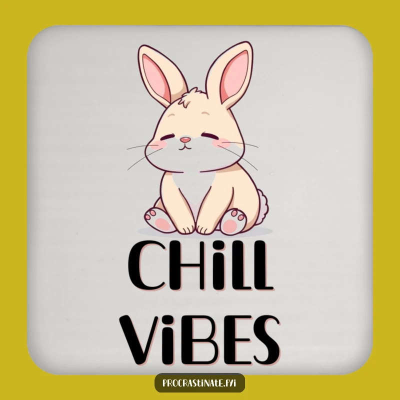 Funny Bunny Coaster: Protect Your Surfaces with This Peaceful Animal Art