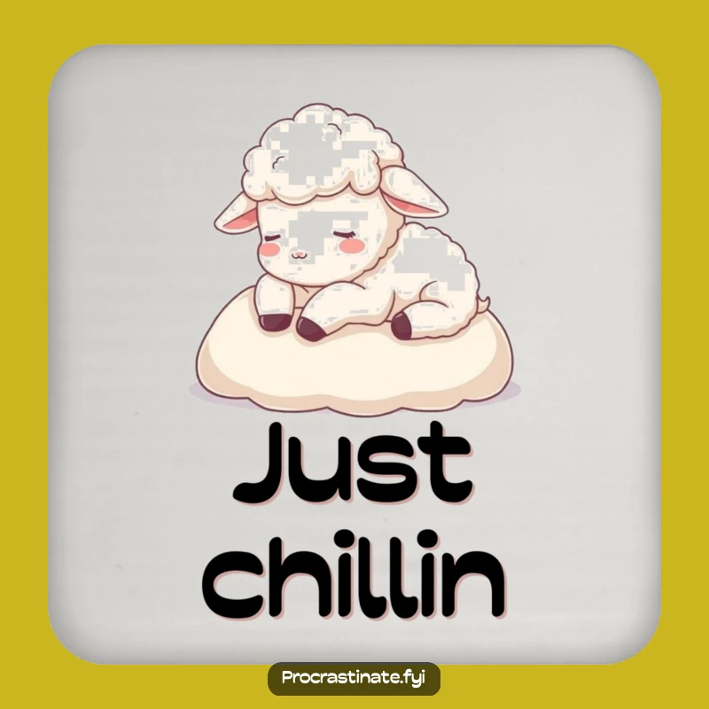 Funny Sheep Blanket Coaster: Hilarious Drink Protector for Calm Homes