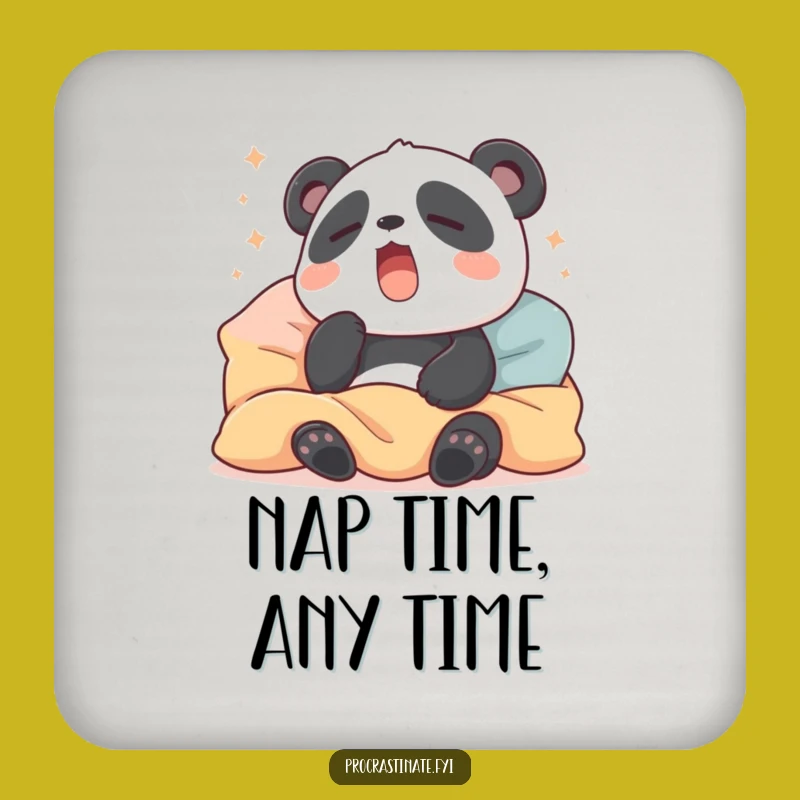 Funny Sleepy Panda Coaster Set: Protect Surfaces with Cozy, Adorable Flair