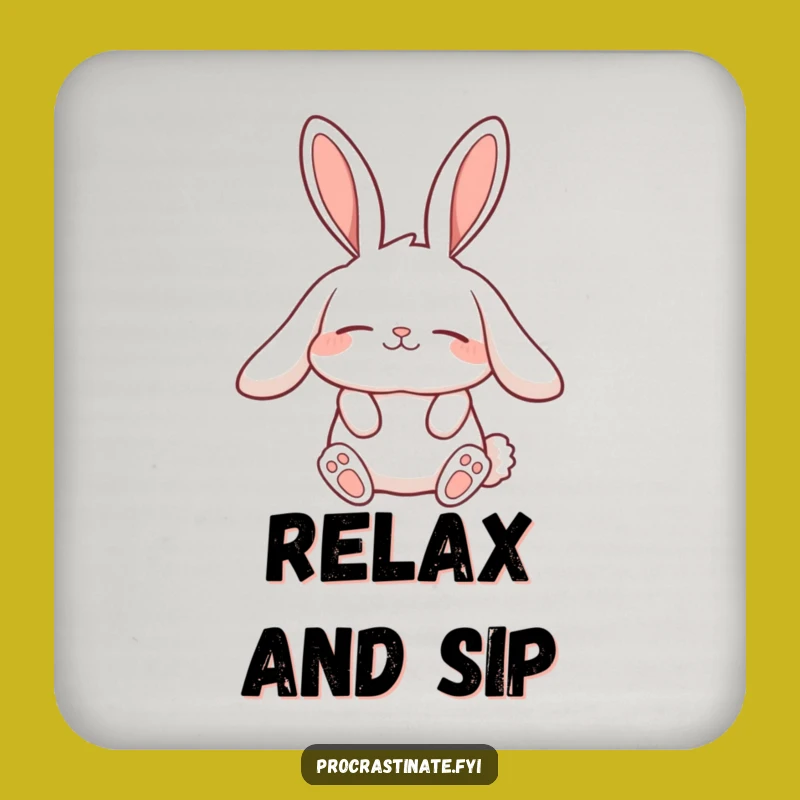Funny Lazy Rabbit Coaster: Relaxed Protection, Perfect Party Gift