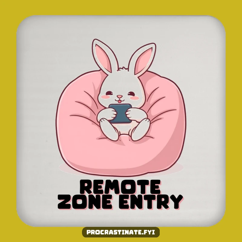 Funny Rabbit Lounging Drink Coaster: Hilarious Protection for Your Surfaces