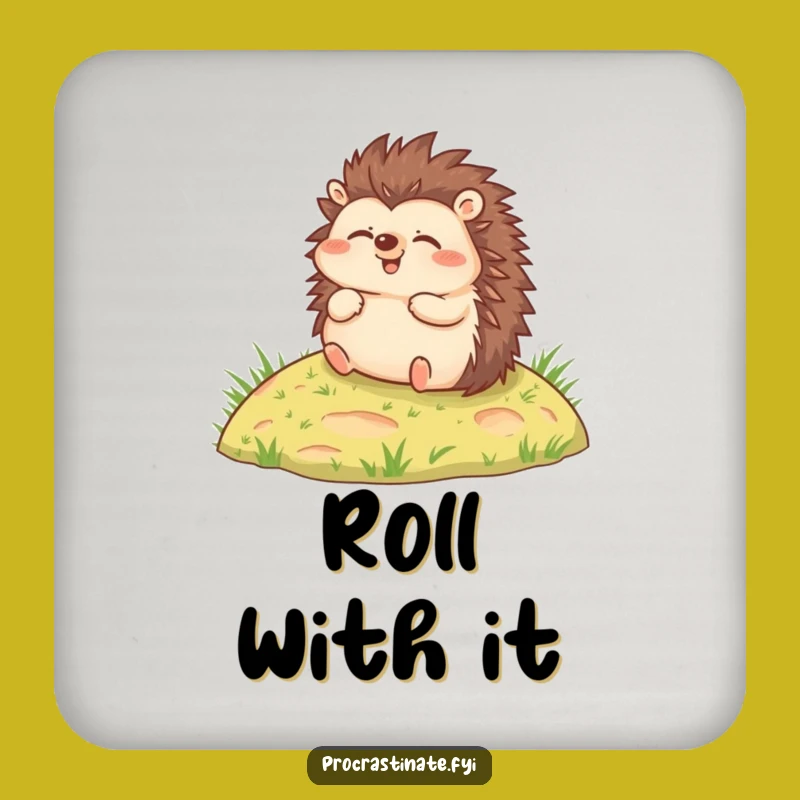 Funny Hedgehog Coaster Set: Protect Surfaces with Joyful Style