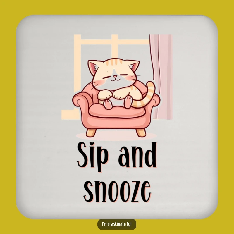 Funny Content Cat Coasters - Protect Surfaces with Purrfect Calm!