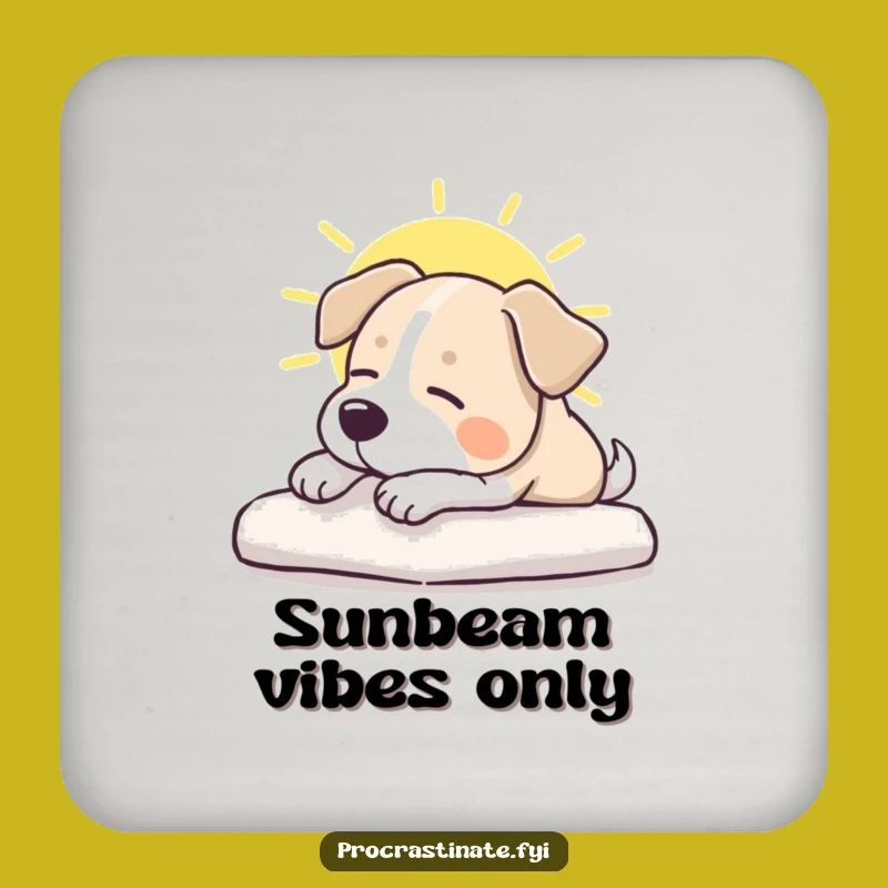 Funny Dog Stretching Coaster: Hilarious Pet Lover Drink Protector