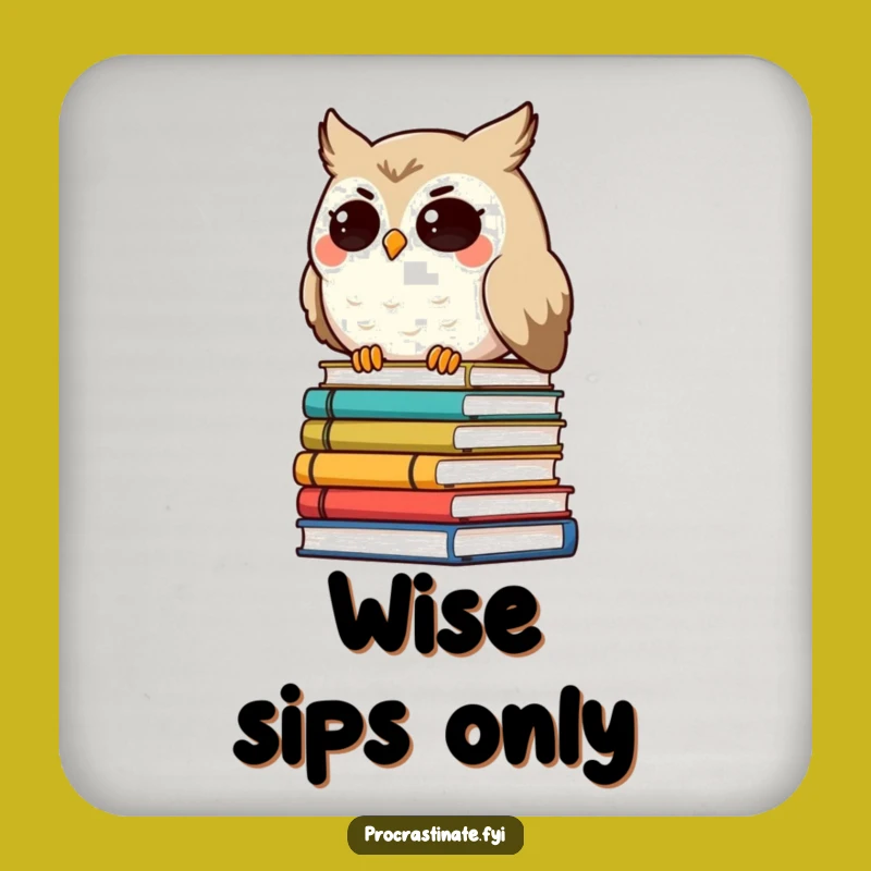 Funny Owl Coasters - Protect Surfaces with Bookish Charm!