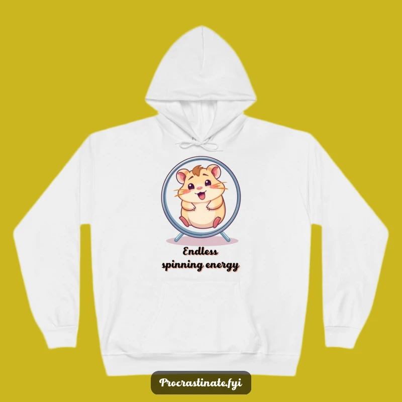 Funny Hamster Wheel Hoodie: Cozy Wear for the Energetic and Dazed