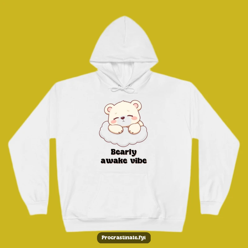 Funny Lazy Bear Cub Hoodie - Cloud Comfort and Hilarious Gift!