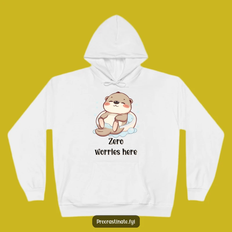Funny Otter Bath Hoodie: Cozy Relaxed Otter, Warm & Hilarious Winter Wear, Great Funny Gift